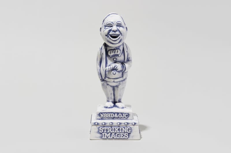 Old Joe Brand NEIGHBORHOOD Winston Churchill Incense Chamber Capsule Blue Brown Ceramic Striking Images