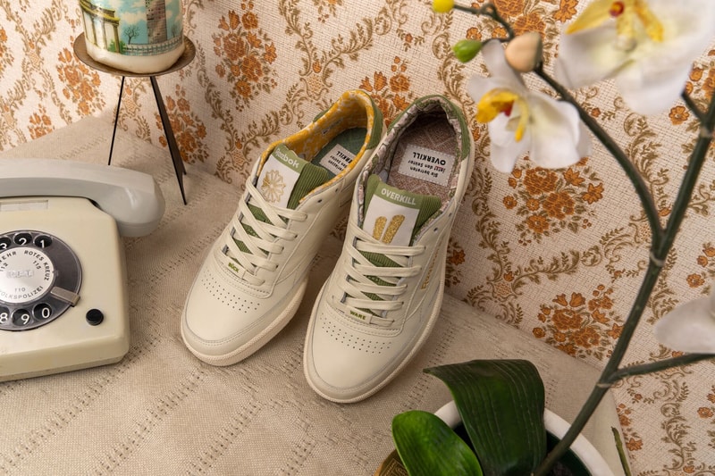 Overkill Reebok Classic Berlin 1985 white green sneakers shoes september 2018 club c 85 buckware t shirt socks lookbook capsule collaboration