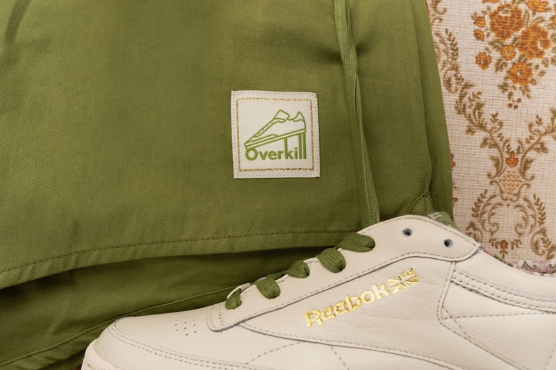 Overkill Reebok Classic Berlin 1985 white green sneakers shoes september 2018 club c 85 buckware t shirt socks lookbook capsule collaboration