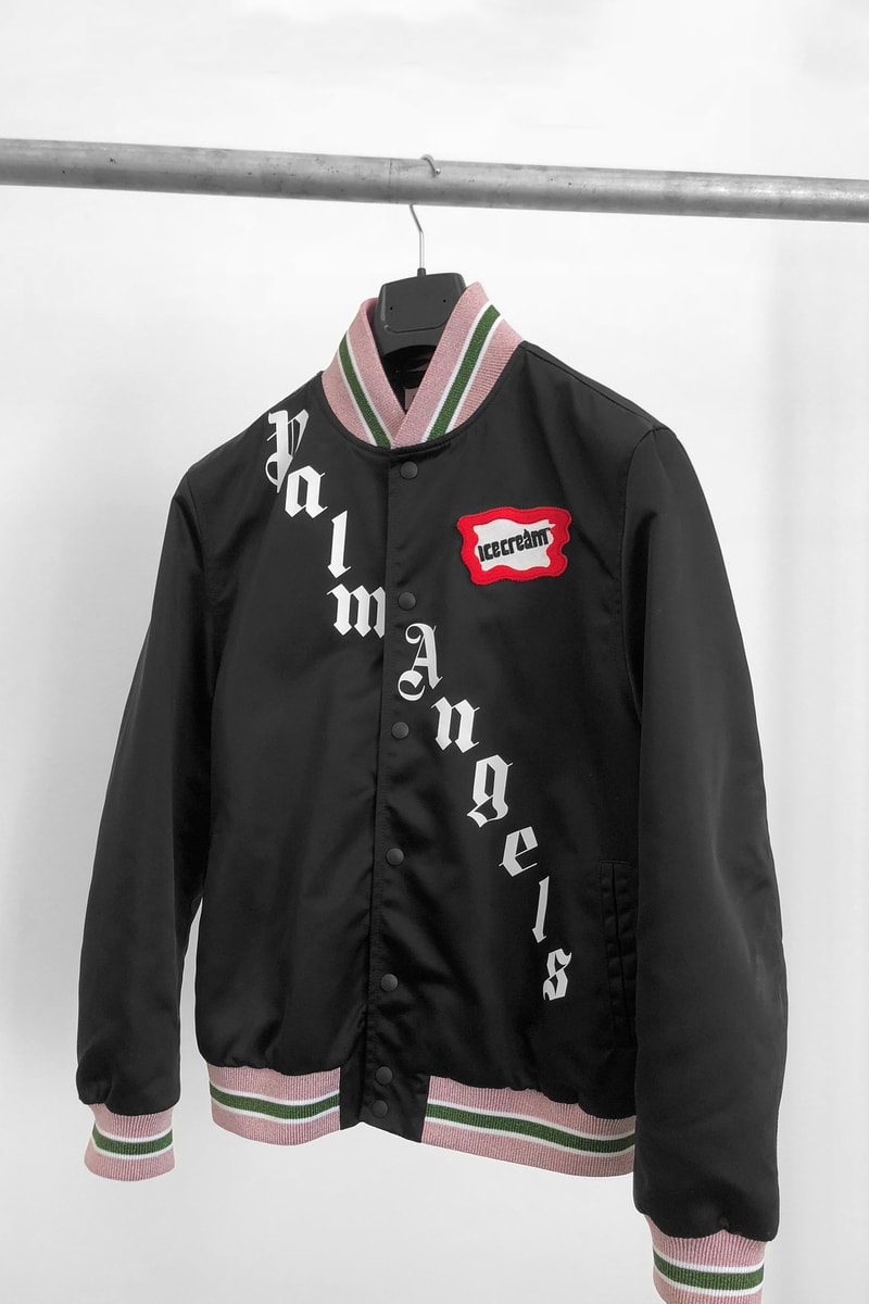 palm angels billionaire boys club ice cream varsity jacket