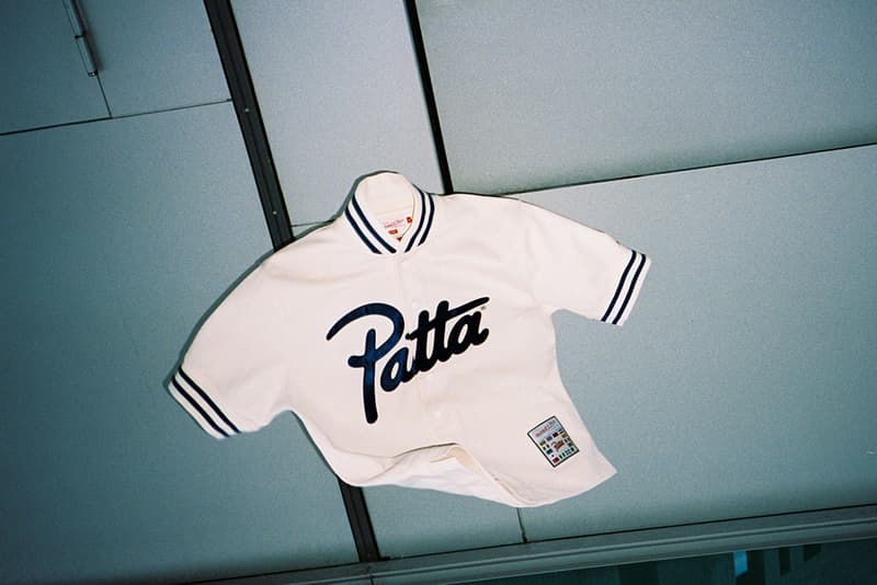 Patta Mitchell Ness Fall Winter 2018 Collection Collab Collaboration Cop Purchase Buy Lookbook autumn shit jacket satin white