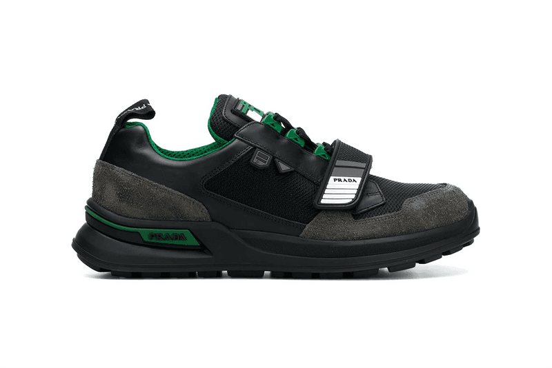 prada fall winter 2018 technical chunky strap sneaker blue green black white colorway drop release buy sell purchase mens