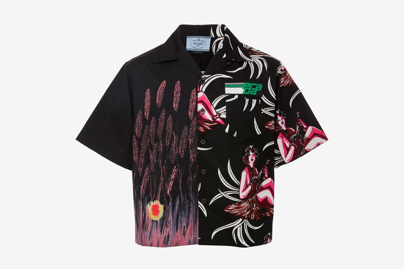 Prada Fall Winter 2018 Hawaiian Cotton Shirt release info hand painted
