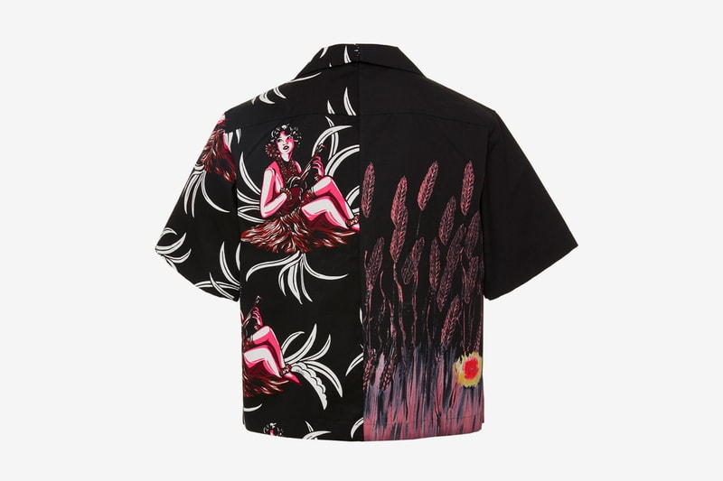 Prada Fall Winter 2018 Hawaiian Cotton Shirt release info hand painted