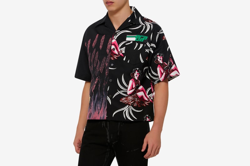 Prada Fall Winter 2018 Hawaiian Cotton Shirt release info hand painted