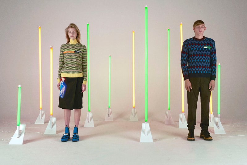 Prada matchesfashion.com 5 Carlos Place Immersive Retail Installation Experience Cloudbust Shirt Sneaker Knitwear Accessories Sports Trackpants Jackets