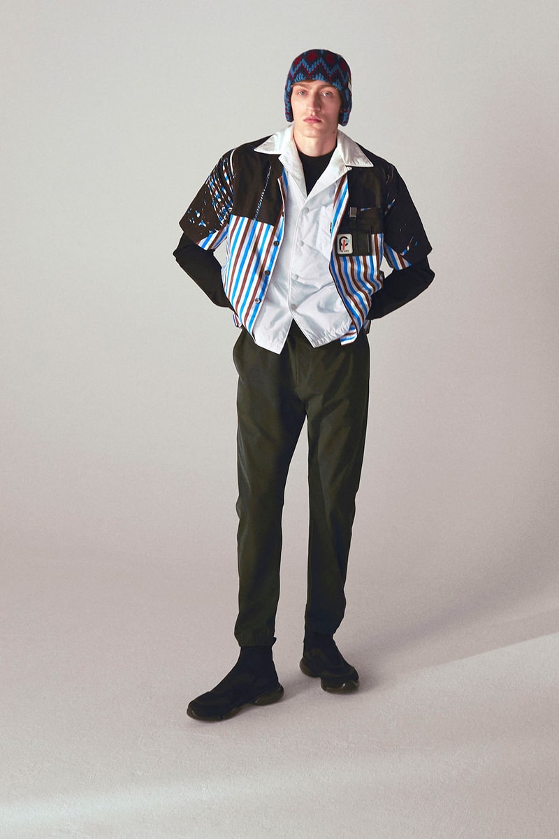 Prada matchesfashion.com 5 Carlos Place Immersive Retail Installation Experience Cloudbust Shirt Sneaker Knitwear Accessories Sports Trackpants Jackets