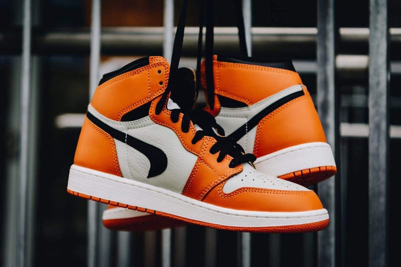 black and orange jordan 1 shattered backboard