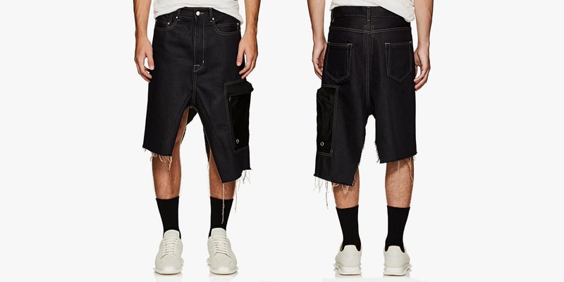 rick owens Asymmetric cargo skirt black 2018 september fashion