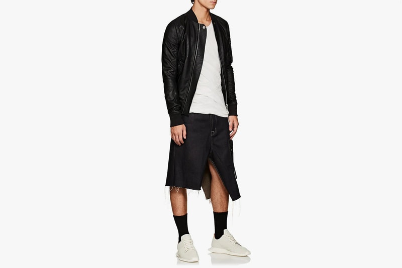 rick owens Asymmetric cargo skirt black 2018 september fashion