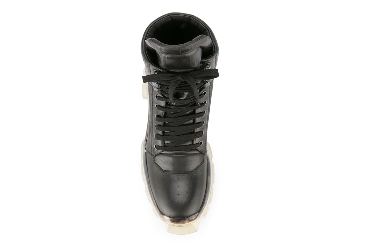 Rick Owens Tractor Dunk Boots Black White leather release info fall winter 2018