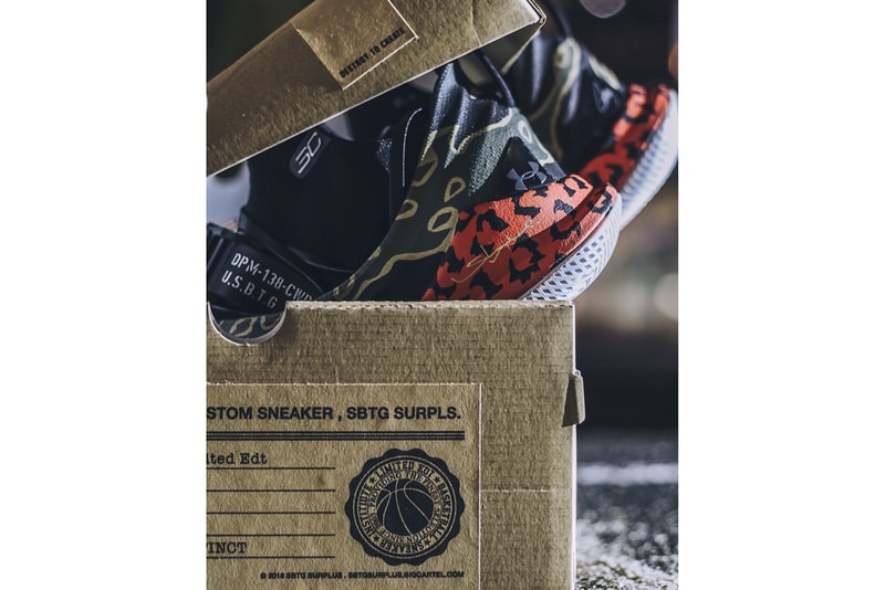 SBTG Limited Edt Custom Under Armour Curry 5 stephen curry asia tour sneakers baskteball