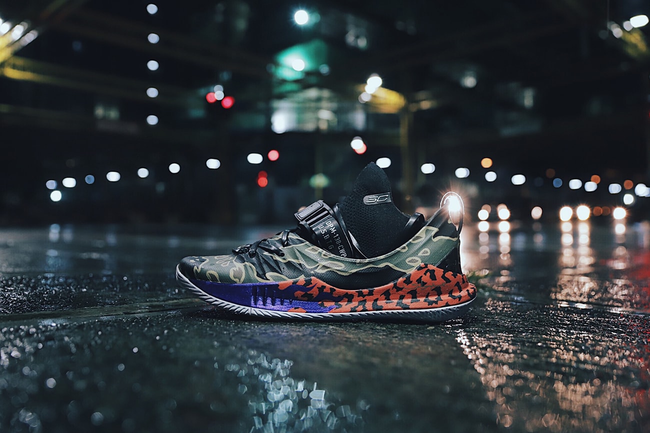 SBTG Limited Edt Custom Under Armour Curry 5 stephen curry asia tour sneakers baskteball
