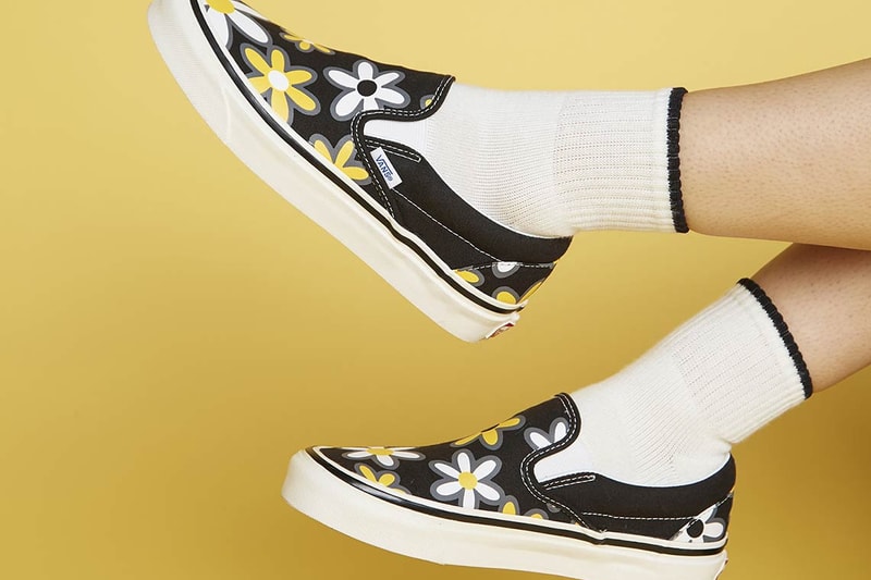 size? Vans Slip On Floral Collaboration Release Date drop buy purchase black white yellow red purple burgundy