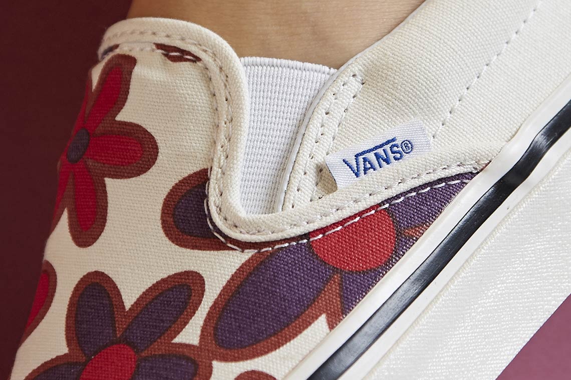 size? Vans Slip On Floral Collaboration Release Date drop buy purchase black white yellow red purple burgundy