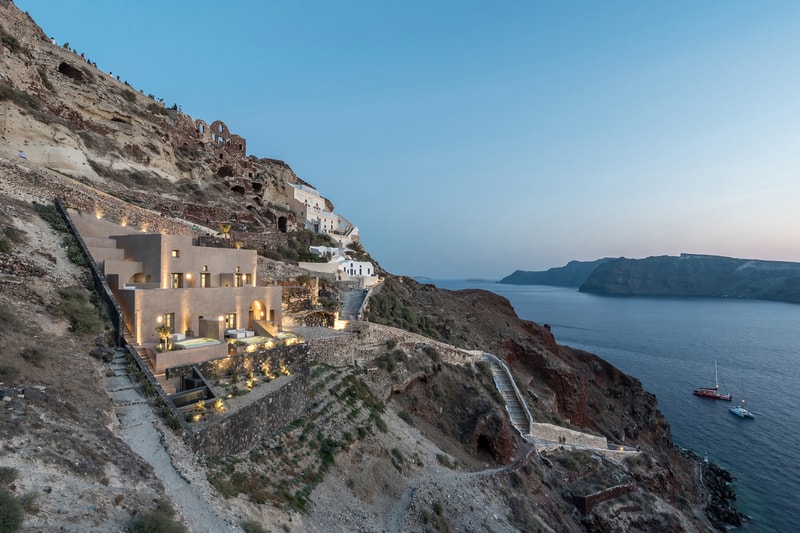 Small Hotel OIA Castle by Kapsimalis Architects Homes Houses Hotels Modern Sleek Interior Exterior Sea View Architecture Oia Greece