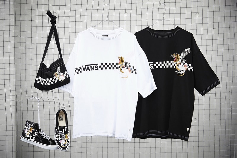 vans japan soul camp 2018 festival embroidery pack slip ons sk8 hi tee shirts black white september 12 2018 release date drop info buy sale sell release shoulder bag tiger sukajan souvenir jacket California Dept pop up shop date checkerboard pattern