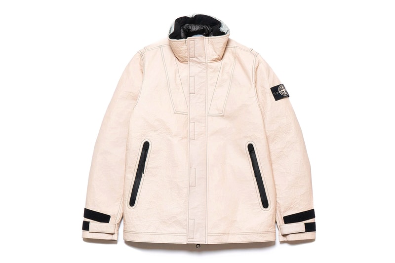 Stone Island Dyneema Bonded Leather Ice Jacket Beige ECCO The Dyneema Project Fall Winter 2018
