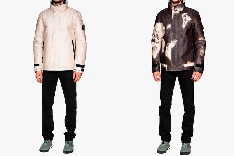 Stone Island Dyneema Bonded Leather Ice Jacket Beige ECCO The Dyneema Project Fall Winter 2018