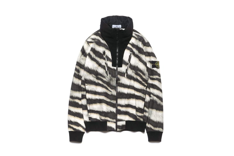 stone island white tiger jumper