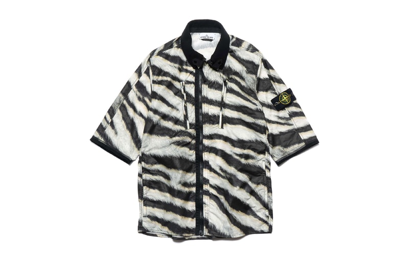 Stone Island Fall Winter 2018 White Tiger Camo Capsule black white short long sleeve t shirt overshirt sweatshirt hooded parka