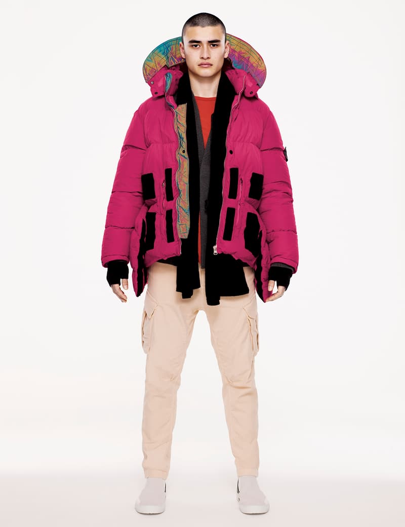 Stone Island Shadow Project FW18 Lookbook Reflective Jacket Bomber Rainbow Color