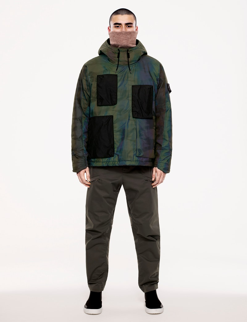 Stone Island Shadow Project FW18 Lookbook Reflective Jacket Bomber Rainbow Color
