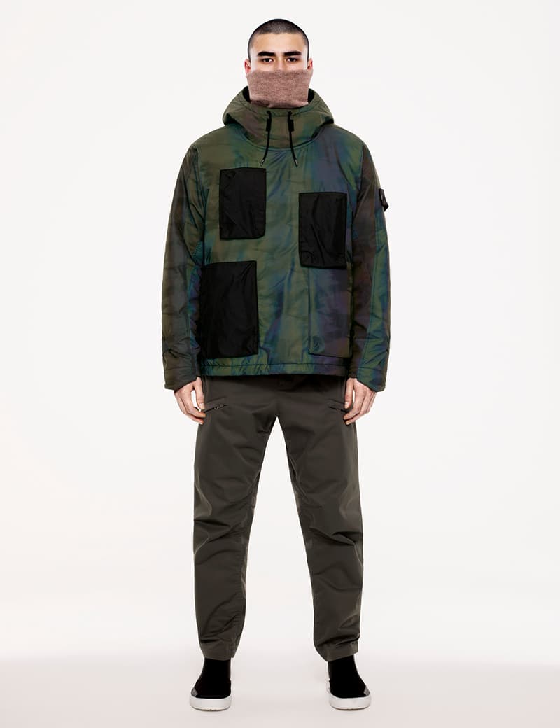 Stone Island Shadow Project FW18 Lookbook Reflective Jacket Bomber Rainbow Color