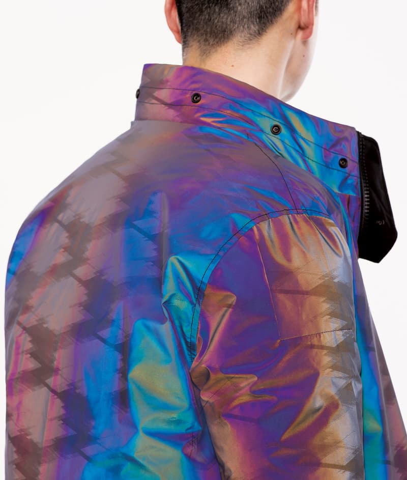 Stone Island Shadow Project FW18 Lookbook Reflective Jacket Bomber Rainbow Color