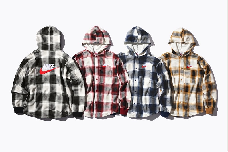 Supreme Nike Fall/Winter 2018 Collection Info NSW NikeLab Supreme Vest Jackets Sweat Suits earrings denim jackets touques beanies outerwear winter fall new york toyko logo overalls chore coat flannel polo logo