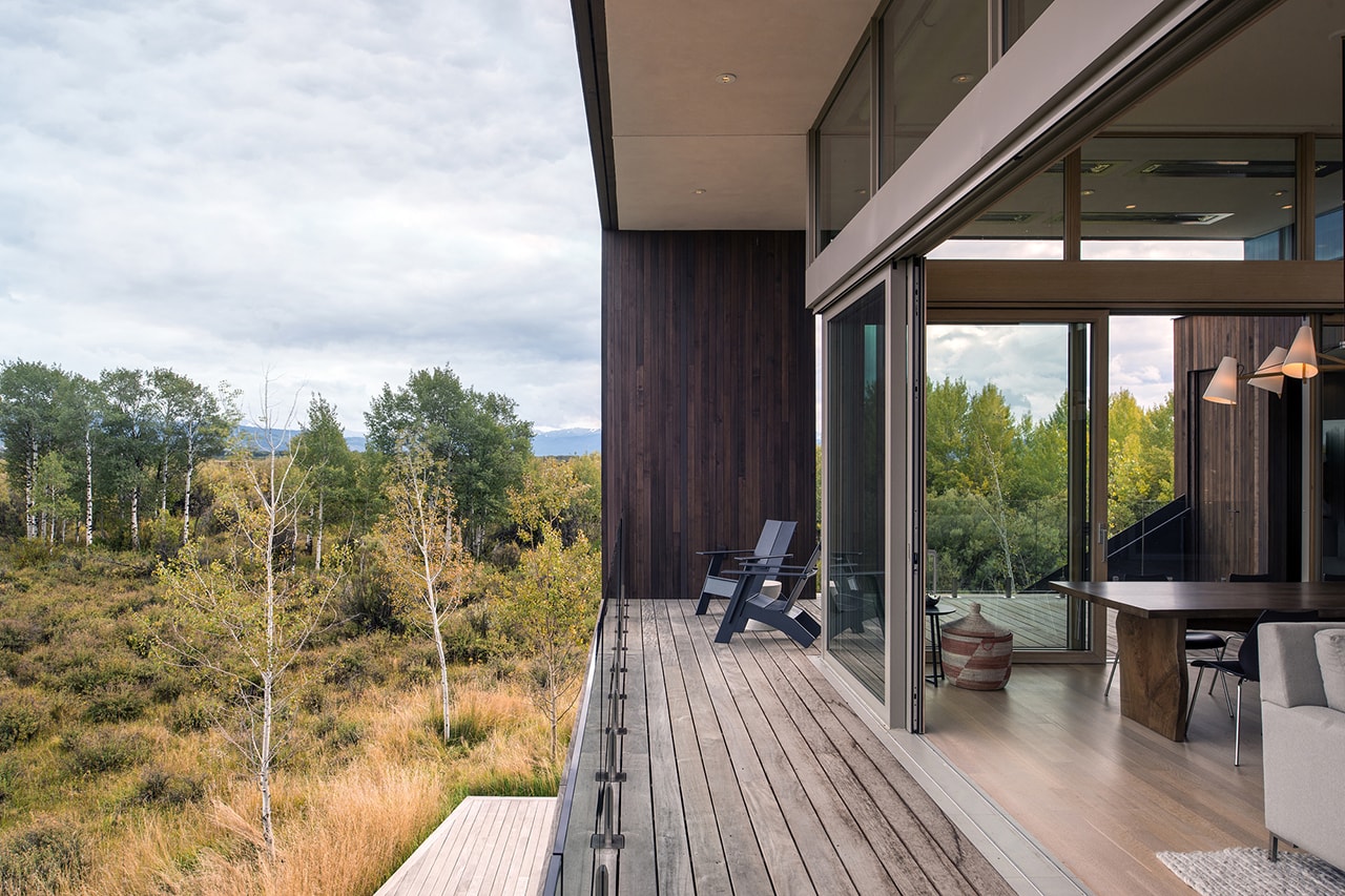 Teton Residence RO ROCKETT DESIGN Architecture Architects Homes Houses Idaho Jackson Hole Wyoming Retreat Isolated wetlands plain