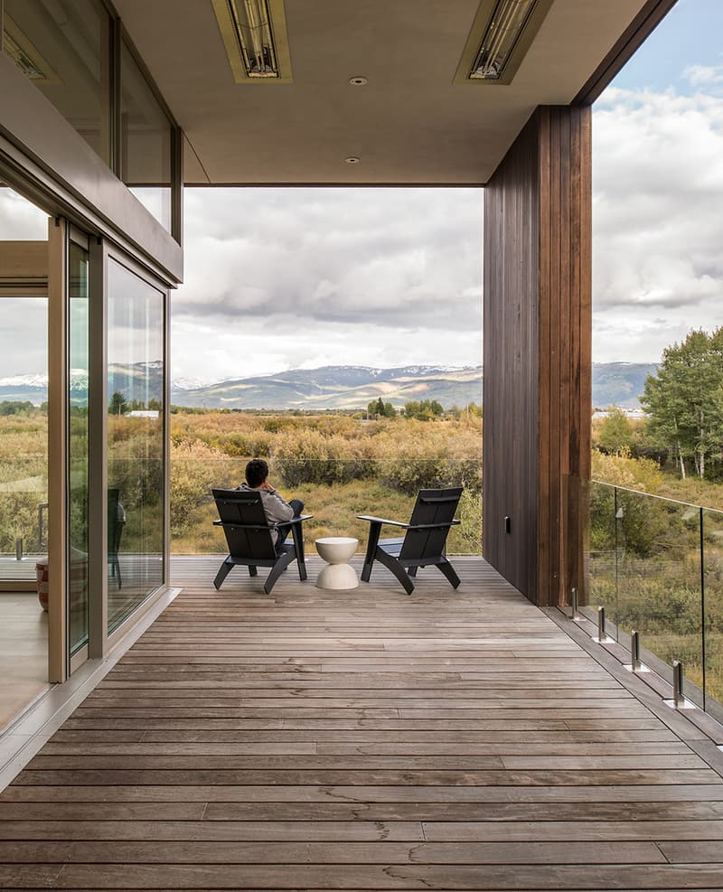 Teton Residence RO ROCKETT DESIGN Architecture Architects Homes Houses Idaho Jackson Hole Wyoming Retreat Isolated wetlands plain