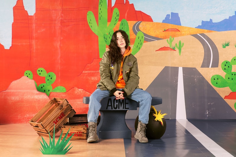 the hundreds looney tunes acme Wile E. Coyote Road Runner collaboration collection warner bros sweater military camouflage army m51 jacket print bomber