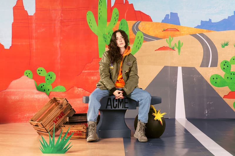 the hundreds looney tunes acme Wile E. Coyote Road Runner collaboration collection warner bros sweater military camouflage army m51 jacket print bomber