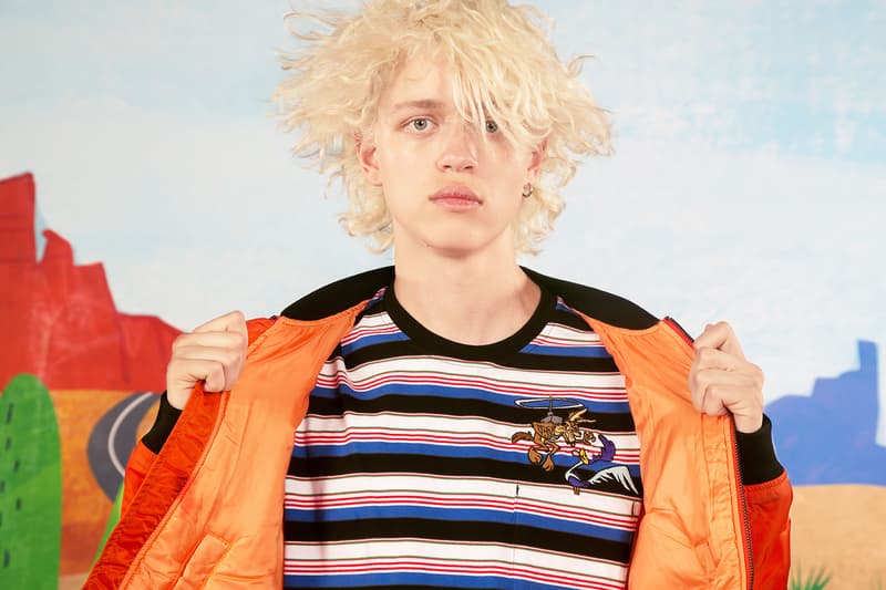 the hundreds looney tunes acme Wile E. Coyote Road Runner collaboration collection warner bros sweater military camouflage army m51 jacket print bomber