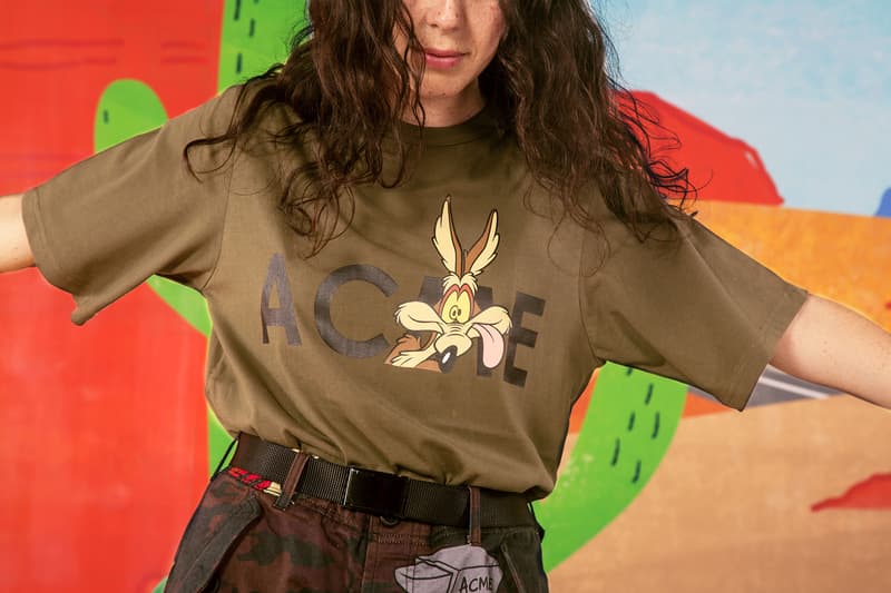 the hundreds looney tunes acme Wile E. Coyote Road Runner collaboration collection warner bros sweater military camouflage army m51 jacket print bomber