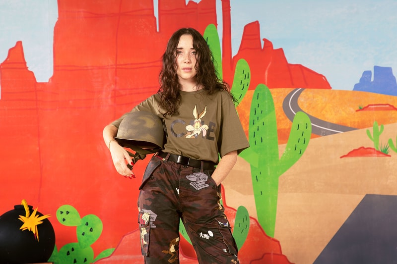 the hundreds looney tunes acme Wile E. Coyote Road Runner collaboration collection warner bros sweater military camouflage army m51 jacket print bomber