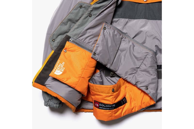 The North Face Junya Watanabe MAN Dolomite Sleeping Bag Jacket Orange Grey release info