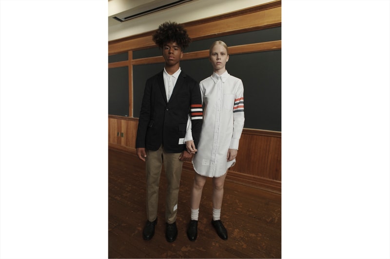 Thom Browne for Barneys New York exclusive capsule Collection fall winter 2018 men's women's new york fashion week nyfw ready to wear bespoke tailoring made to measure suit archive exhibition madison avenue flagship
