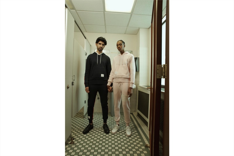 Thom Browne for Barneys New York exclusive capsule Collection fall winter 2018 men's women's new york fashion week nyfw ready to wear bespoke tailoring made to measure suit archive exhibition madison avenue flagship