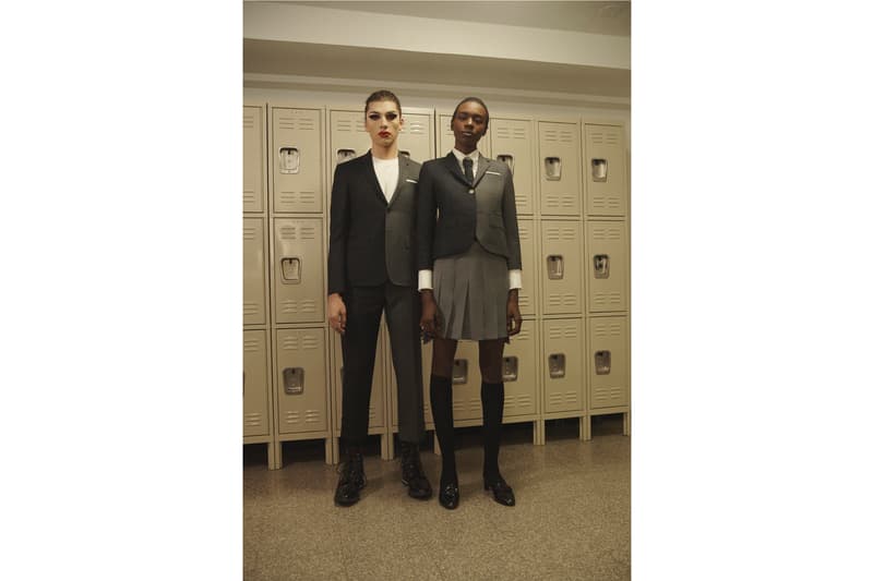 Thom Browne for Barneys New York exclusive capsule Collection fall winter 2018 men's women's new york fashion week nyfw ready to wear bespoke tailoring made to measure suit archive exhibition madison avenue flagship