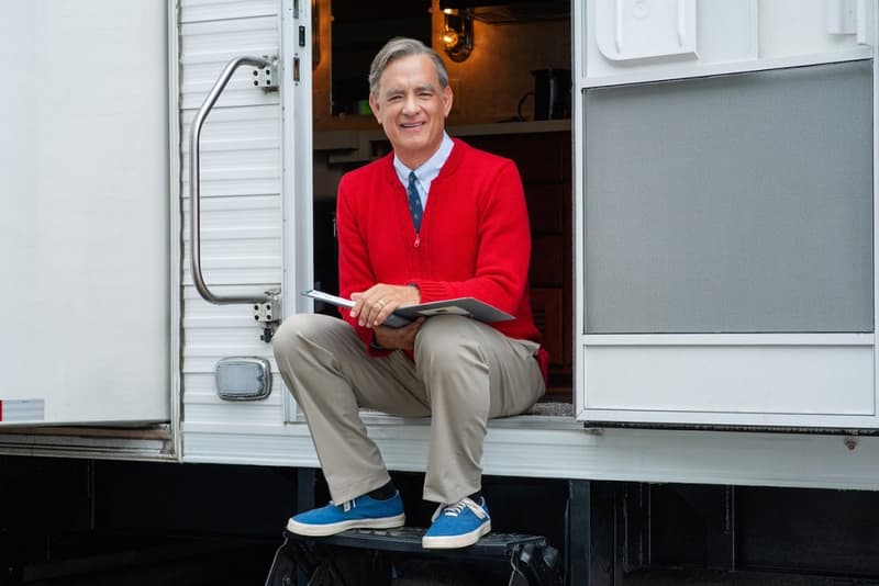 first picture shot tom hanks mister mr rogers biopic sony twitter 2018 september 2019 movie film october release date