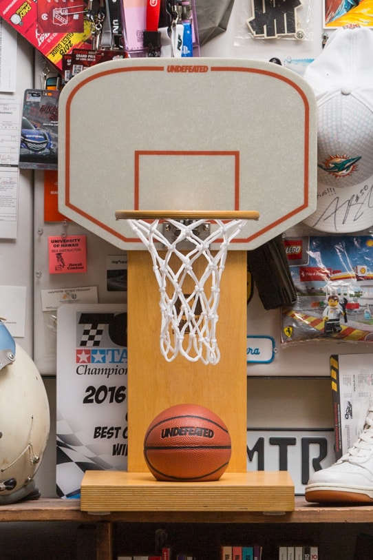undefeated modernica mini basketball hoop set design craftsmanship sports collectibles objects household decor home