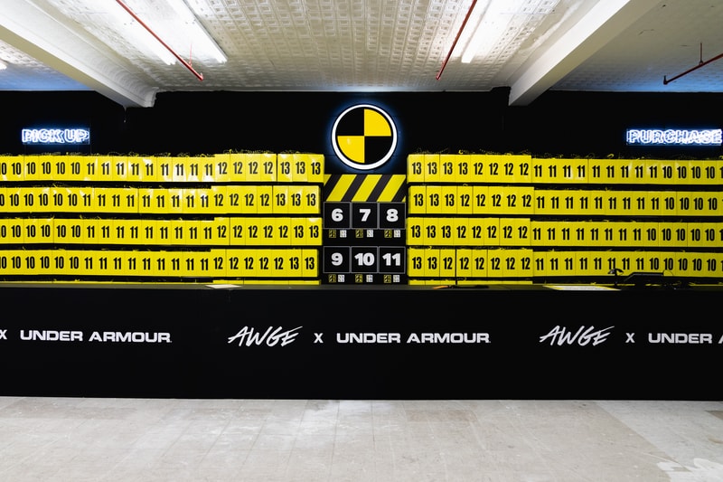 asap rocky under armour awge harlem pop up event inside exclusive photo harlem sneaker collaboration skate park testing logo queue drop release date info september 14 2018