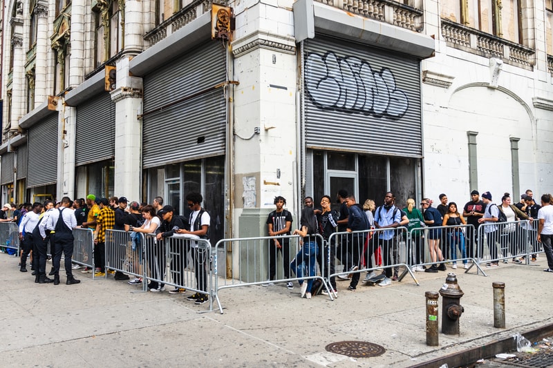 asap rocky under armour awge harlem pop up event inside exclusive photo harlem sneaker collaboration skate park testing logo queue drop release date info september 14 2018