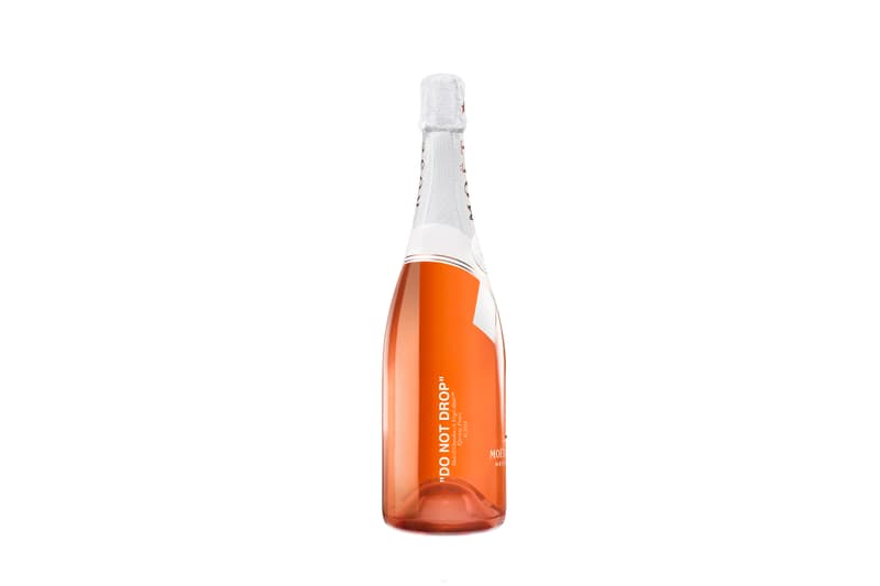 Virgil Abloh Louis Vuitton Moet Chandon Collaboration Bottle Teaser champagne LVMH Off-White Design