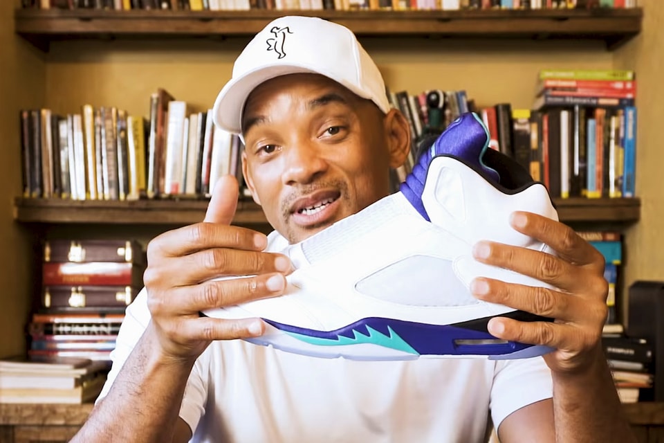 Will Smith Unboxes His Laceless Air Jordan 5 Hypebeast Will Smith Unboxes His Laceless Air Jordan 5 Hypebeast