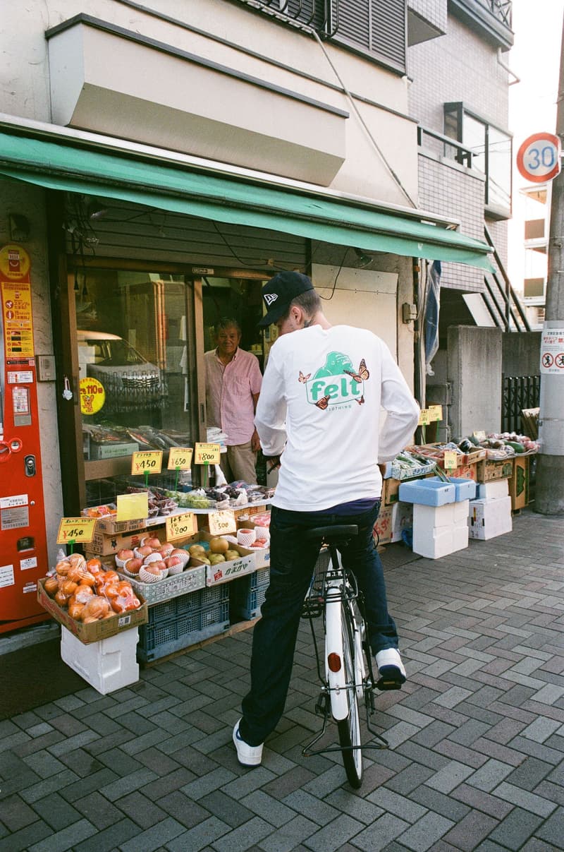 xlarge felt 2018 t shirt collaboration collection fall summer long sleeve tees white black yellow green hoodies dip dyed shoulder bag