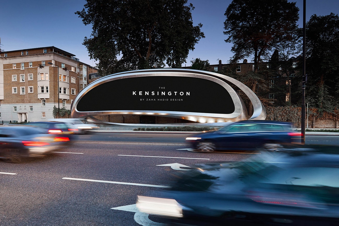 Zaha Hadid Architects JCDecaux Billboard architecture advertising The Kensington outdoors LCD Screen design