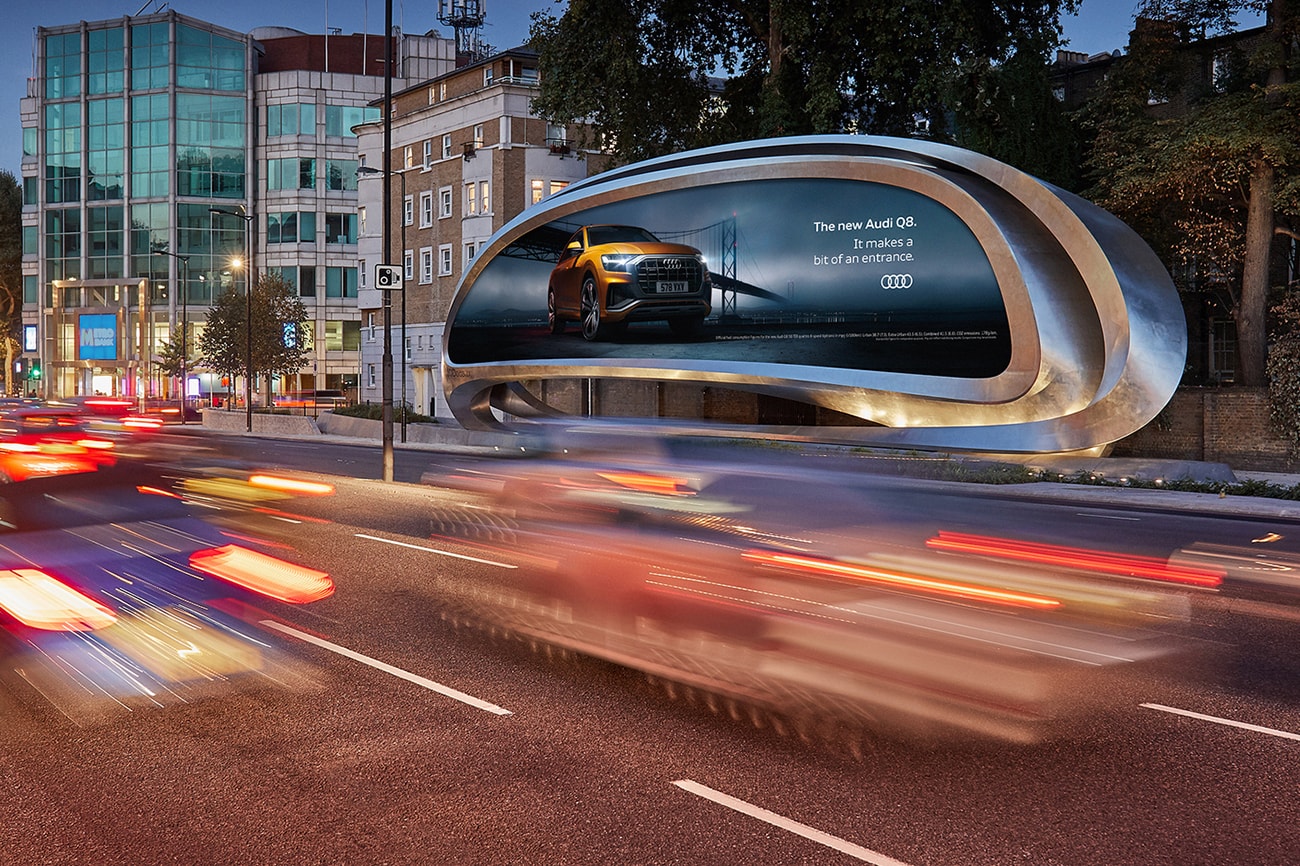Zaha Hadid Architects JCDecaux Billboard architecture advertising The Kensington outdoors LCD Screen design